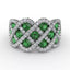 You and Me Emerald and Diamond Interweaving Ring 1370