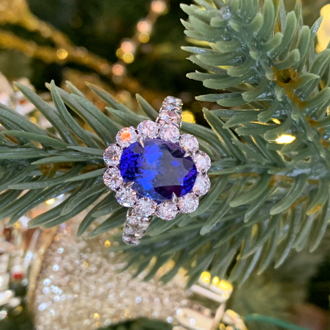 18k Couture Tanzanite and Diamond Ring