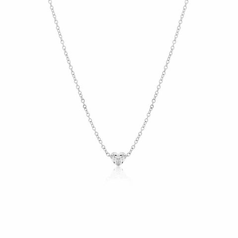 Drilled Heart Diamond Necklace