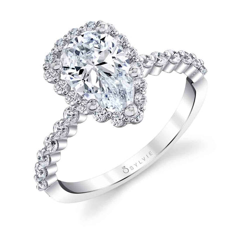 Pear Shaped Engagement Ring S1P14 - PS - Chalmers Jewelers