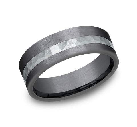 Benchmark Tantalum and 14k White Gold 7mm Band 0125W7763TA10