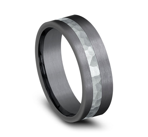 Benchmark Tantalum and 14k White Gold 7mm Band 0125W7763TA10