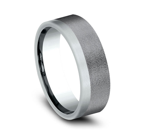 Benchmark Tantalum and 14k White Gold 7mm Band 025TA703414KW10