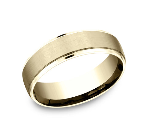 Benchmark 14k Yellow Gold 6.5mm Band CF76502S14KY10