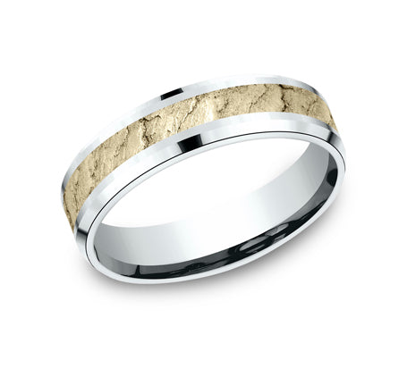 Benchmark 14k White and Yellow Gold 6mm Band CF81662614KWY10