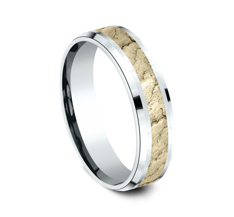 Benchmark 14k White and Yellow Gold 6mm Band CF81662614KWY10