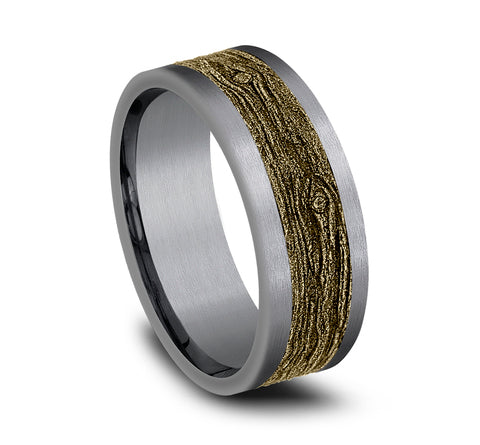 Benchmark 14k Yellow Gold and Tantalum 8mm Band CFBP978628GTA14KY10