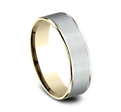 Benchmark 14k White and Yellow Gold 6.5mm Band CFT186501014KWY10