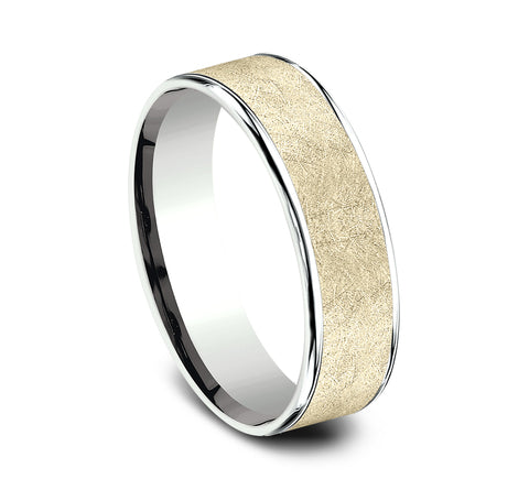 Benchmark 14k White and Yellow Gold 6.5mm Band CFT206507014KWY10