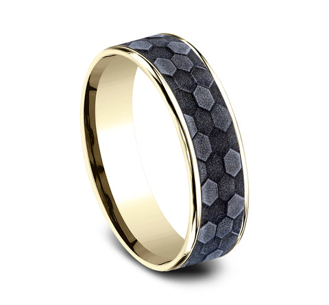 Benchmark 14k Yellow Gold and Tantalum 6.5mm Band CFT9465783GTA14KY10