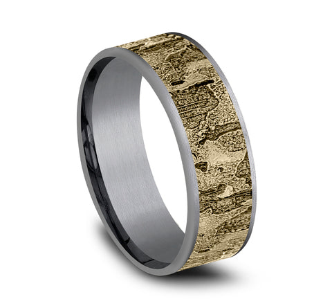 Benchmark 14k Yellow Gold and Tantalum 7.5mm Band CFT9775633GTA14KY10