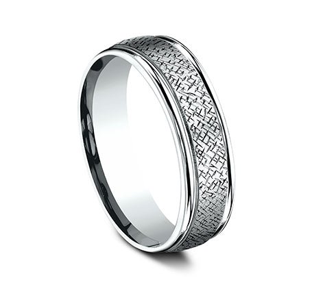 Benchmark 14k White Gold 6.5mm Band RECF846559014KW10