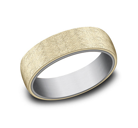 Benchmark 14k Yellow Gold and Tantalum 6.5mm Band RIRCF9765070GTA14KY10