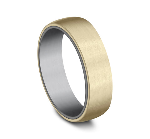 Benchmark 14k Yellow Gold and Tantalum 6.5mm Band RIRCF976561GTA14KY10