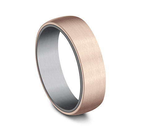 Benchmark 14k Rose Gold and Tantalum 6.5mm Band RIRCF996561GTA14KR10