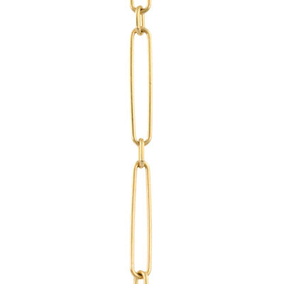 Doves 18k Yellow Gold Paperclip Chain STRETCH-S-18