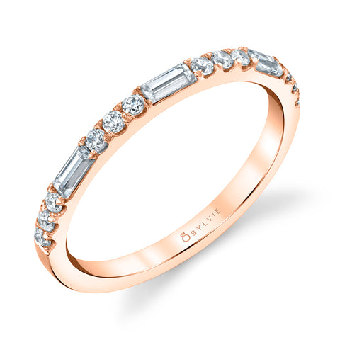 Vintage Baguette Wedding Band B0091 - Chalmers Jewelers