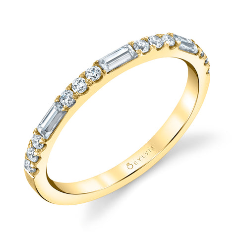 Vintage Baguette Wedding Band B0091 - Chalmers Jewelers