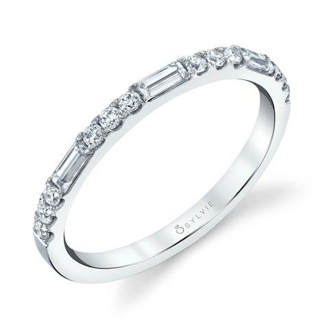 Vintage Baguette Wedding Band B0091 - Chalmers Jewelers