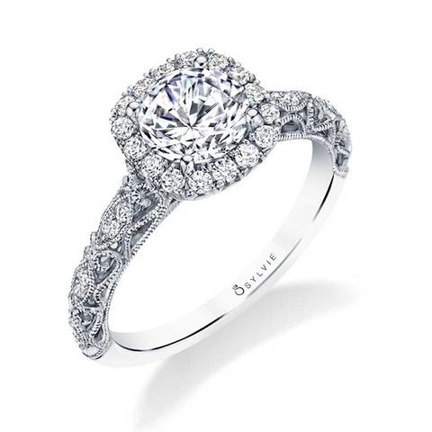 Unique Halo Engagement Ring S1730 - Chalmers Jewelers