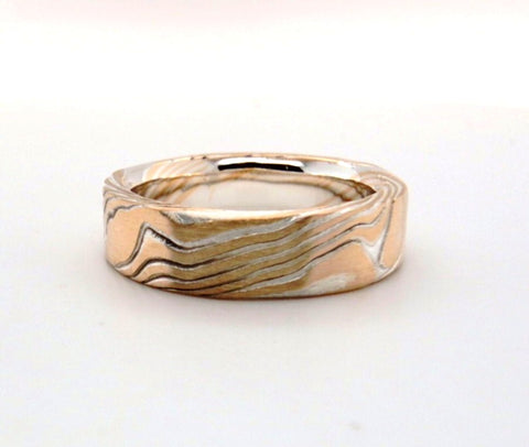 5mm Custom Mokume Gane Ring size 5 675-00175