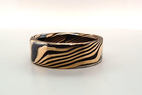 7mm Custom Mokume Gane Ring size 10.25 675-00184
