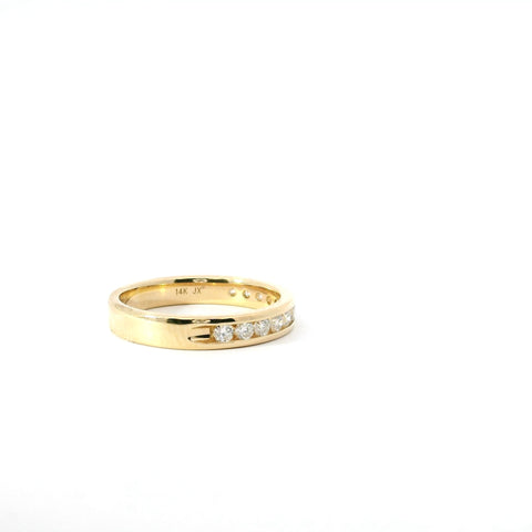 14KT Yellow Gold Channel Set Diamond Band