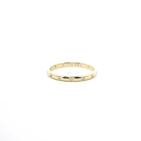 YELLOW GOLD FLUSH-SET DIAMOND BAND 110-06386