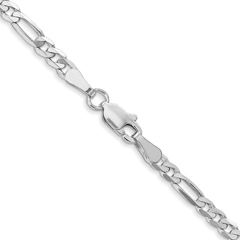 Leslie's 14K White Gold 3mm Flat Figaro Chain 20 Inch 430-09556