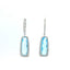 14K White Gold Swiss Blue Topaz Earrings with Diamond Accent 150-06776