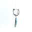 14K White Gold Swiss Blue Topaz Earrings with Diamond Accent 150-06776