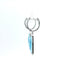 14K White Gold Swiss Blue Topaz Earrings with Diamond Accent 150-06776