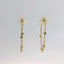 14K Yellow Gold Bezel Set Diamond Chain Link Earrings