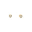 YELLOW GOLD NATURAL DIAMOND HEART BEZEL EARRINGS 150-07061