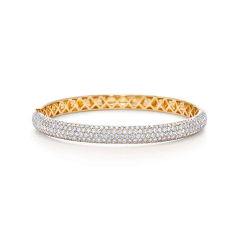 KWIAT 18KT Five-Row Pavé Diamond Bangle Bracelet B-15545Y-0-DIA-18KY