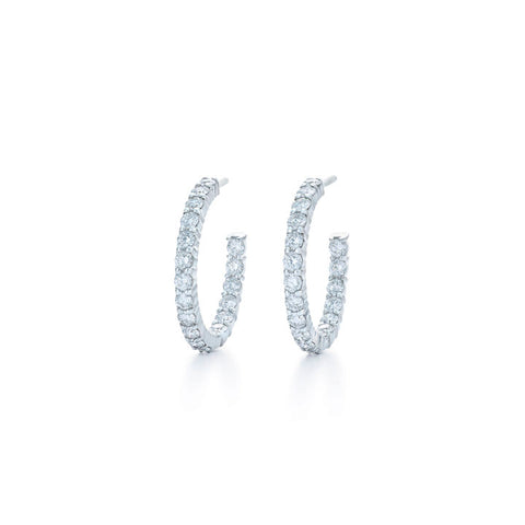 KWIAT 18K Diamond Hoop Earrings .05CTTW E-15922-0-DIA-18KY