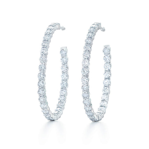 KWIAT 18KT Diamond Hoop Earrings .08CTTW E-15929-0-DIA-18KY
