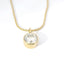 14K Yellow Gold Bezel-Set Natural Diamond Pendant