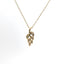 YELLOW GOLD AND NATURAL DIAMOND LEAF PENDANT 160-04360