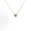YELLOW GOLD AND NATURAL DIAMOND HEART BEZEL PENDANT 160-04362