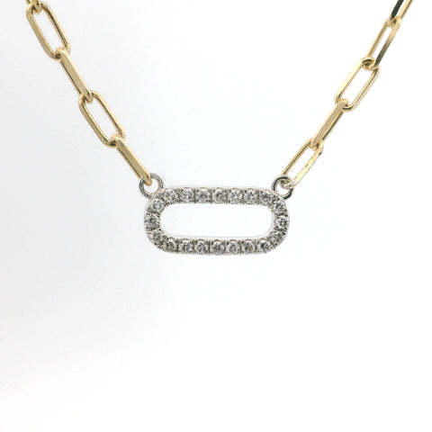 TWO-TONE GOLD AND DIAMOND NECKLACE 165-00430