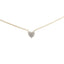 YELLOW GOLD DIAMOND HEART CLUSTER NECKLACE 165-00435
