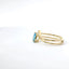 14K Yellow Gold Blue Topaz Chevron Ring