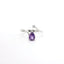 WHITE GOLD AMETHYST AND DIAMOND BYPSS RING 200-04187