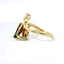 18K Yellow Gold Pear Shape Natural Ruby and Diamond Ring