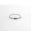 WHITE GOLD DIAMOND AND BLUE SAPPHIRE RING 201-00357