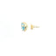 YELLOW GOLD SWISS BLUE TOPAZ AND DIAMOND HALO STUD EARRINGS 210-03209