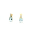 YELLOW GOLD AQUAMARINE  AND DIAMOND EARRINGS 210-03211