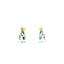 YELLOW GOLD AQUAMARINE  AND DIAMOND EARRINGS 210-03211