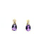 YELLOW GOLD AMETHYST AND DIAMOND EARRINGS 210-03212